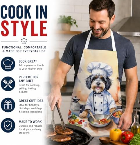 Caroline's Treasures Tibetan Terrier The Chef Apron Cooking Kitchen Server - Image 2