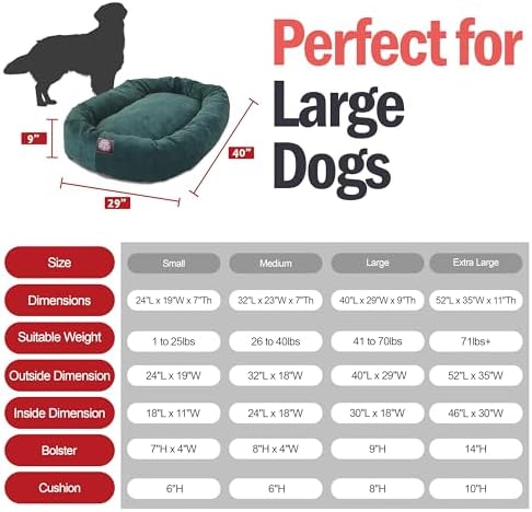 Majestic Pet Micro Velvet Dog Bed, 40 Inch Large - Image 3