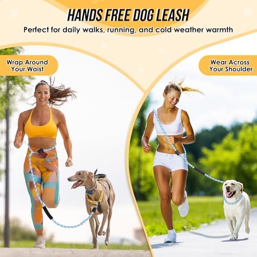 Lukovee Hands Free Dog Leash, 10FT Adjustable Waist-Lead & Shoulder Lead - Image 2