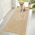OLANLY Dog Door Mat for Muddy Paws 70x35, Paw Print Design Chenille Mud Mat by OLANLY