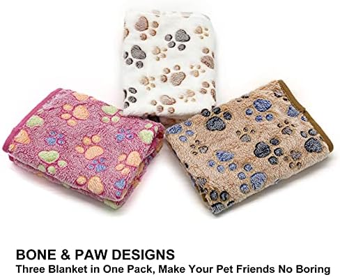 SORKUT 1 Pack 3 Puppy Dog Blankets Super Soft Warm Sleep Mat Fluffy Premium - Image 2
