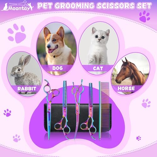 Professional Dog Grooming Scissors Set, 7 Inch/8 Inch Pet Grooming Scissors - Image 7
