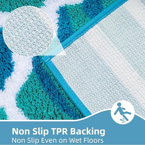 Seashell Beach Bathroom Rugs Non Slip Quick Dry Fluffy - Image 4