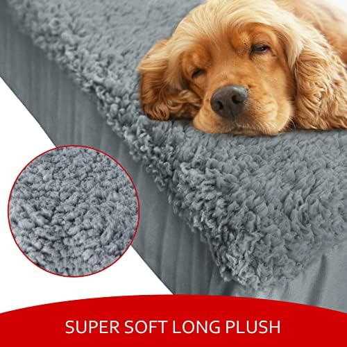 Dog Bed Covers Soft Plush Replacement Washable, 41x29 Inches, Cover Only - Image 2