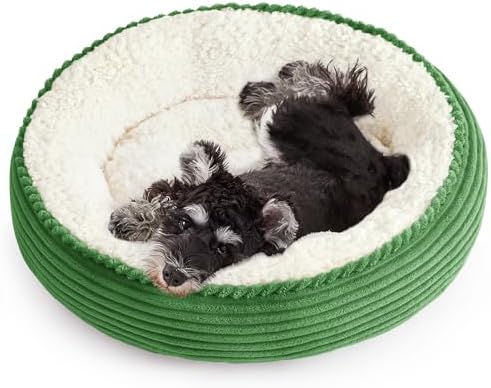Love's cabin Round Donut Cat and Dog Cushion Bed, 24in Pet Bed by Lovescabin