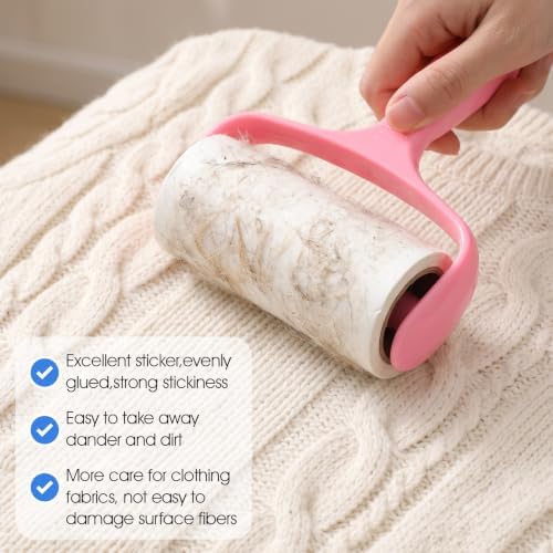 32 Rolls 4" Wide Lint Roller Refills, Pet Hair Sticky Lint Rollers Refill - Image 5