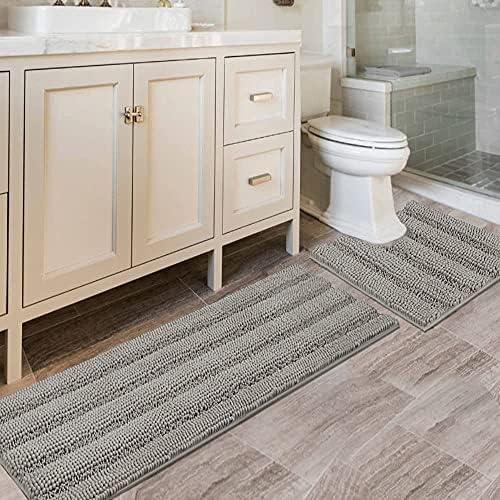 H.VERSAILTEX Bathroom Rugs Bath Rug Set 2 Piece Bathroom Contour Rug Toilet Mat by HVERSAILTEX