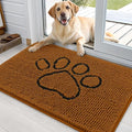 OLANLY Dog Door Mat for Muddy Paws 36x24, Paw Print Design Chenille Mud Mat by OLANLY