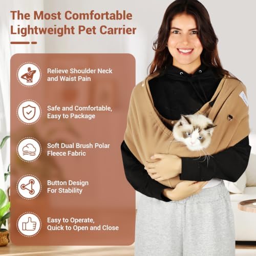 Cat Sling Carrier, Hands-Free Pet Sling - Image 2