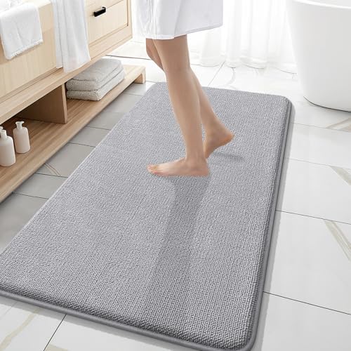 OLANLY Memory Foam Bathroom Runner Rug 47x20, Absorbent Long Bath Mat by OLANLY