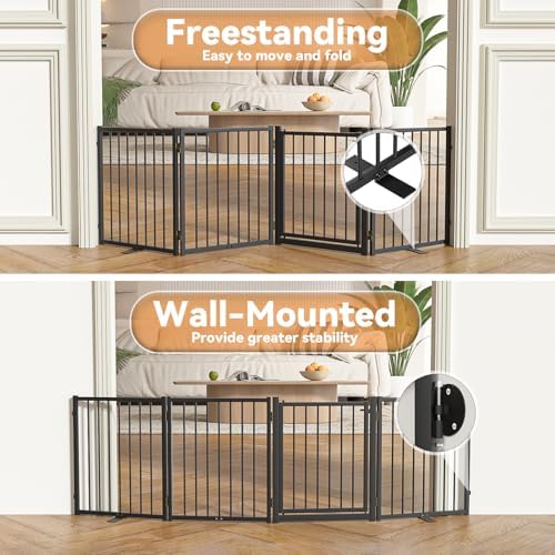 SNUOWU Full Metal Freestanding Dog Gate - Image 6