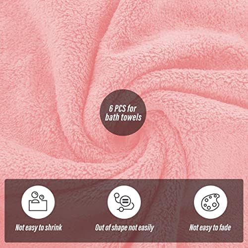 MOONQUEEN 6 Pack Premium Bath Towel Set - Image 4