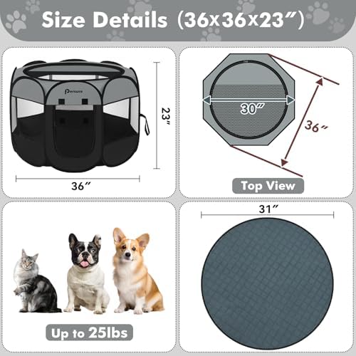 Persure Dog Cat Playpen Tent Crate Cage - Image 2