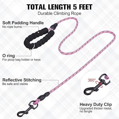 BEAUTYZOO Small Dog Harness and Leash Set, No Pull Puppy Pet Vest- Pink - Image 5
