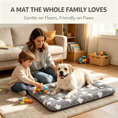 Dog Bed Mat, Reversible & Soft Dog Beds Crate Pad - Image 5
