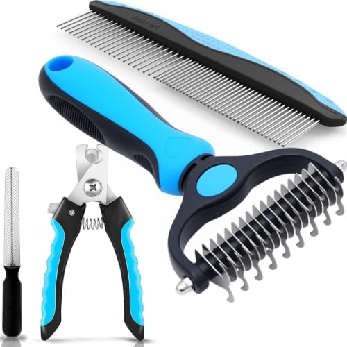 Pet Grooming Rake for Dogs & Cats by AKEISHE