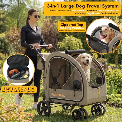 PAWZIDEA 3-in-1 Large Dog Stroller - Image 3
