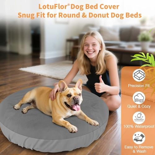 Dog Bed Covers Replacement Washable Waterproof Round Bed Protector - Image 6
