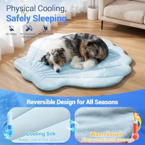 Q-Max>0.5 Dog Cooling Mat, Shell Sky Blue - Image 3