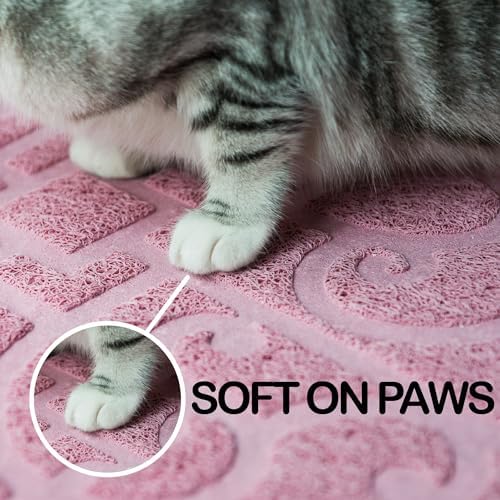 PetLike 2pk 30x18 inch Cat Litter Box Mat, Thick Kitty Litter Trapping Mat - Image 5