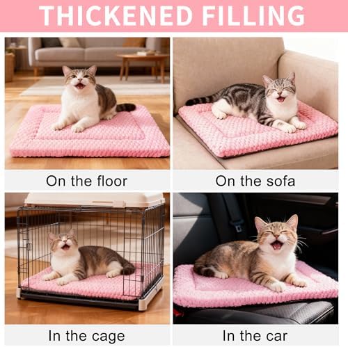 Dog Bed Mat, Reversible & Ultra Soft Kennel Pad-Machine Washable Pet Bed - Image 7