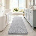 Ophanie Grey Bathroom Runner Rugs 60x20, Soft Chenille Bath Mat, Non Slip by Ophanie