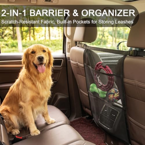 Dog Car Barrier with Metal Hooks, 27.2x22.4 Car Net - Image 3