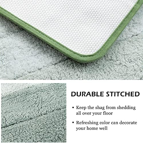 2 Piece Ombre Bath Mat Set for Bathroom, Non Slip Ultra Soft and Thick Water - Image 2