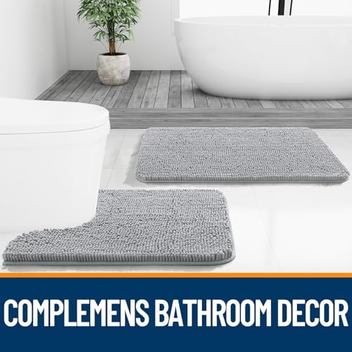 OLANLY Large Bathroom Rugs 40x32, Extra Soft Absorbent Chenille Bath Rugs - Image 7