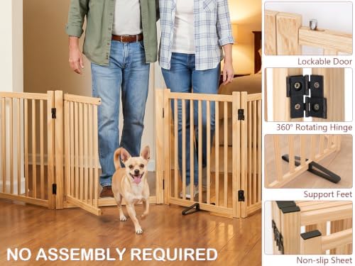 Wooden Freestanding Dog Gate Indoor - Image 3