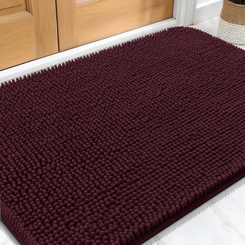 OLANLY Dog Door Mat for Muddy Paws 32x20, Super Absorbent Chenille Mud Mat by OLANLY