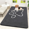 OLANLY Dog Door Mat for Muddy Paws 59x35, Paw Print Design Chenille Mud Mat by OLANLY