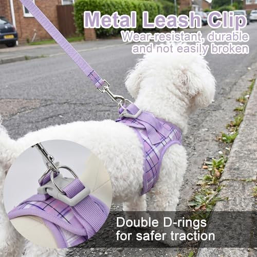 AIITLE Step in Dog Harness and Leash Set Plaid Adjustable - Image 2