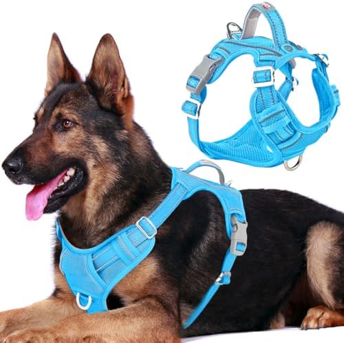 BARKBAY No Pull Dog Harness for Large Dogs, ID Tag Holder Dog Vest by BARKBAY