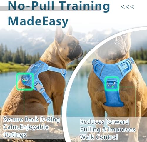 BARKBAY No Pull Dog Harness for Large Dogs, ID Tag Holder Dog Vest - Image 3