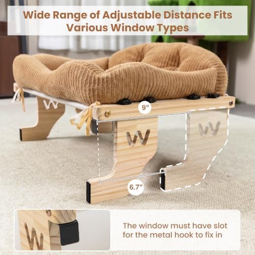 Woochpet Wooden Cat Window Perch - Image 3