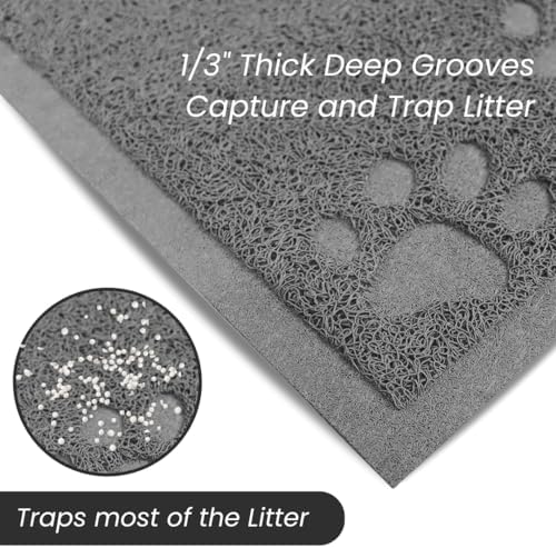 Andalus Jumbo Cat Litter Mat, Non-Slip & Easy to Clean Cat Litter Box Mat - Image 4