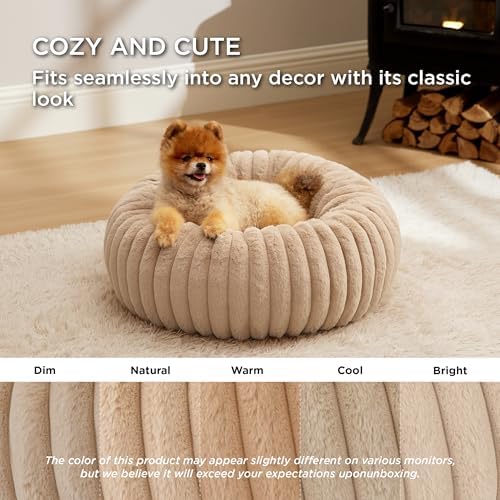 Bedsure ComfyFleece® Donut Small Dog Bed - Image 4