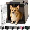 GORILLA GRIP Dog Crate Covers, Wire Kennel Topper, 30 in, Light Taupe by GorillaGrip