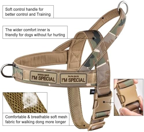 No Pull Dog Harness for Small Medium Large Sized Dogs, Escape Proof Adjustable - Image 5