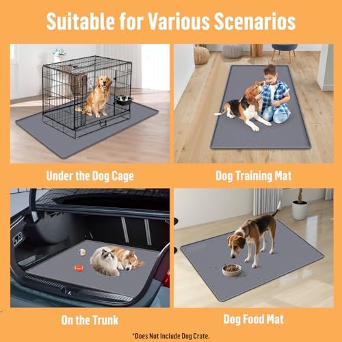 Silicone Dog Bed Mat 34"x 22" Crate Mat - Image 6
