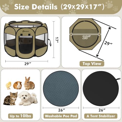 Persure Dog Cat Playpen Tent Crate Cage - Image 6