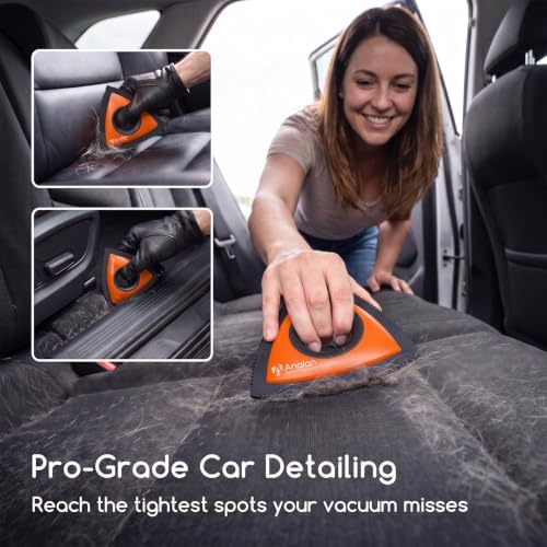 Analan Mini Pet Hair Remover for Car Detailing Dog Hair Tool Brush - Image 2