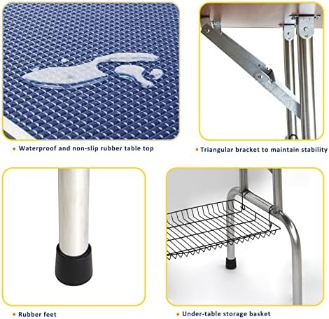 ROOMTEC 36" Dog Grooming Table, Foldable Home Pet Bathing Station - Image 4