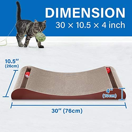 Simple Delxue 30 Inches Extra Large Cardboard Cat Scratcher Bed, Cat Lounge Bed - Image 2