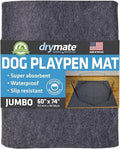 Drymate Jumbo Dog Playpen Mat, Super Absorbent, Waterproof, Slip-Resistant by Drymate