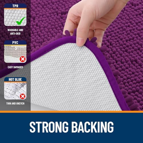 OLANLY Large Bathroom Rugs 47x32, Extra Soft Absorbent Chenille Bath Rugs - Image 6