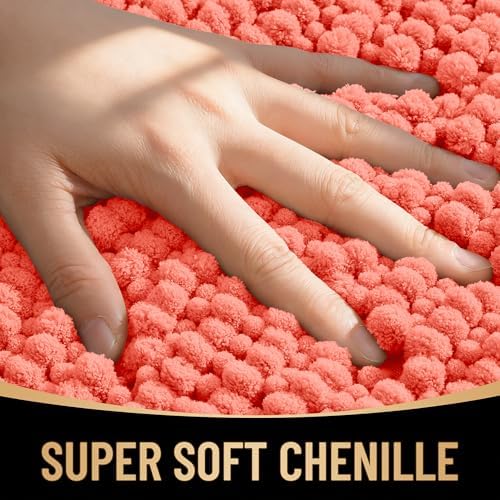 OLANLY Thick Chenille Toilet Rugs U-Shaped 24x20 - Image 2