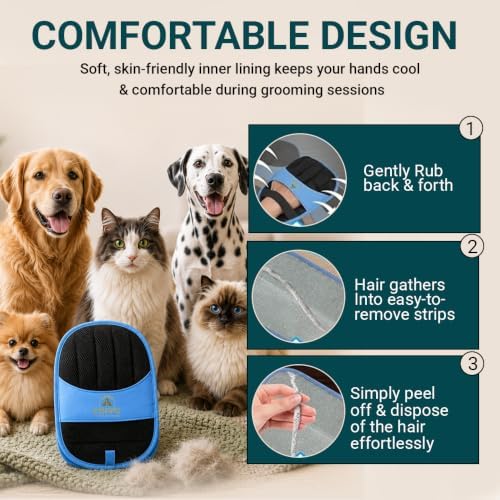 Pet Hair Remover Glove for Dogs & Cats – Reusable Electrostatic Pet Fur Removal - Image 2