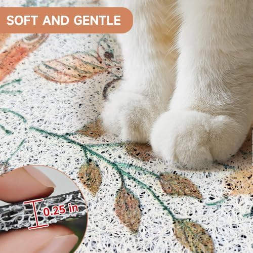 Cat Litter Mat, Traps 100% Cat Litter, Non-Slip Litter Box Trapping Mat - Image 5